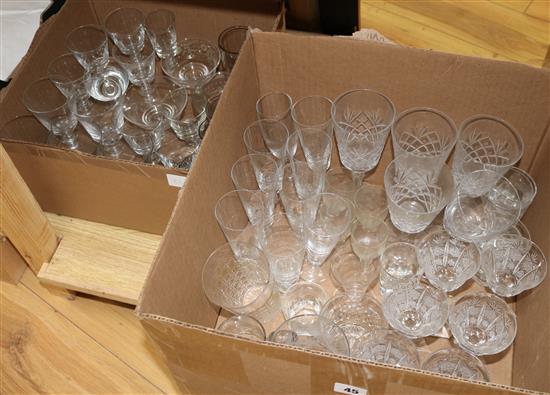 Two boxes of drinking glasses